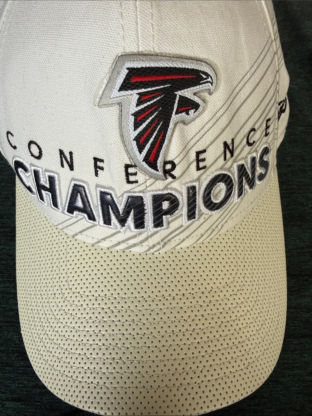 Falcons White & Cream Conference Champions Mesh Baseball Cap
